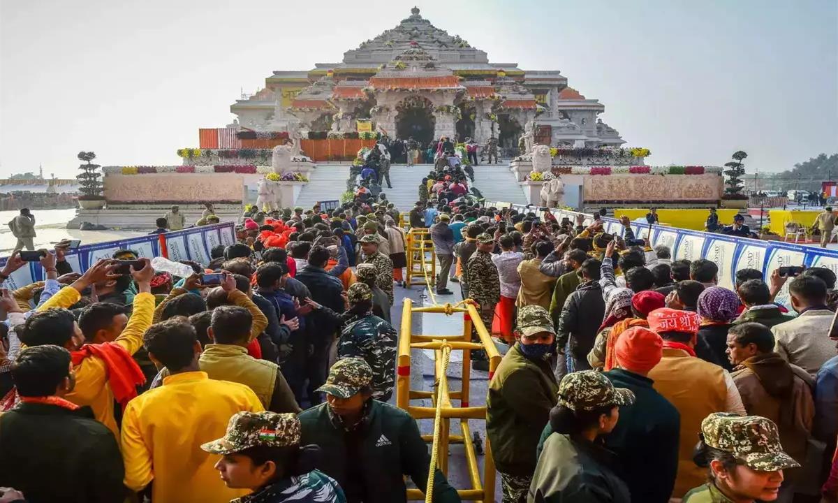 Huge Rush Continues Today For Ram Mandir Darshan In Ayodhya