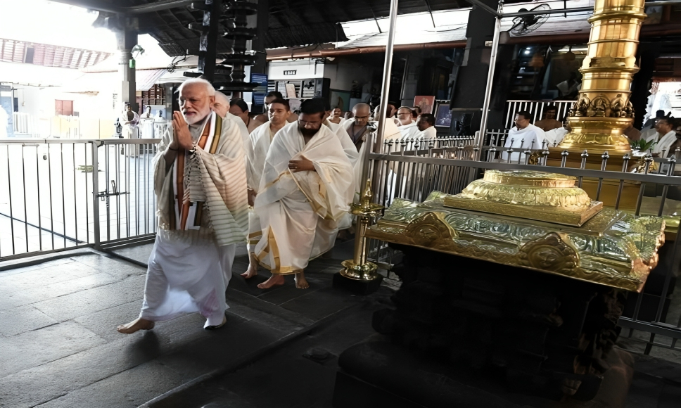 PM Modi Performs Special Puja At Guruvayur Temple In Kerala’s Thrissur