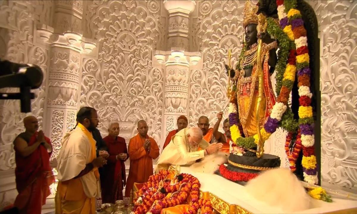 Ram Lalla’s Idol Unveiled At Garbhagriha In Ayodhya Temple