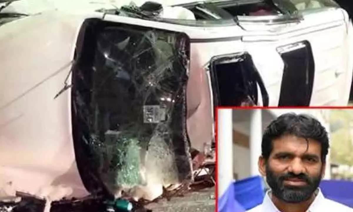 MLC Parvathareddy Gets Injured After Car Hits Lorry In AP’s Nellore