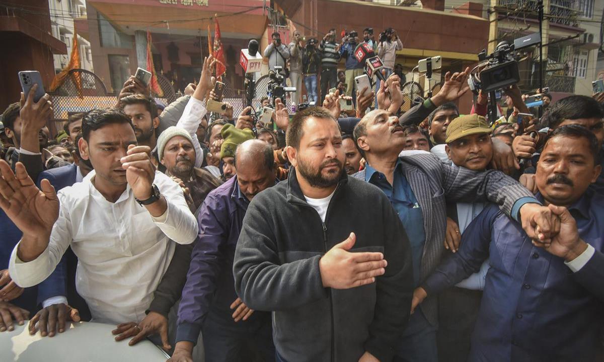 Tejashwi Yadav Questioned At ED Office In Land-For-Jobs Scam