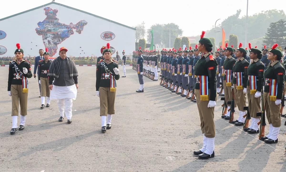 Union Minister Rajnath Singh Joins NCC Republic Day Camp Parade