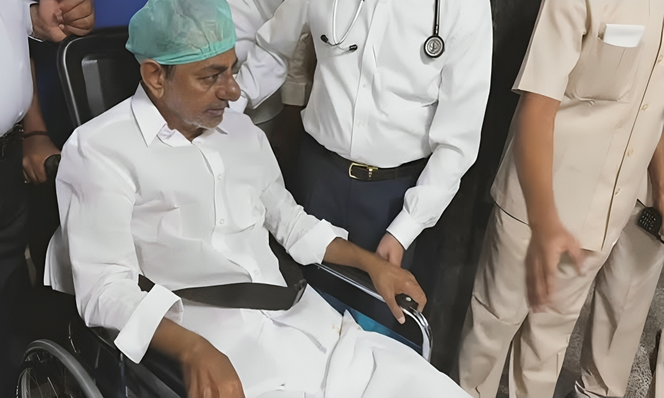 Former Telangana CM KCR Undergoes Physiotherapy