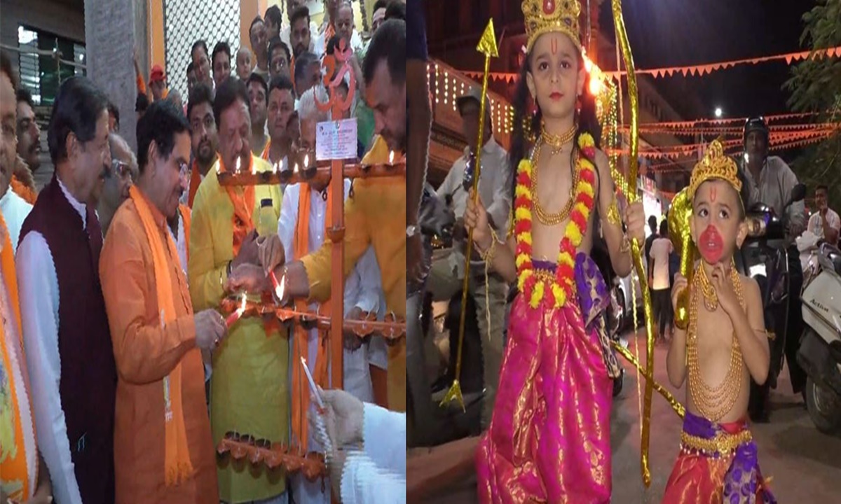 Union Minister Takes Part In Deepotsav In Hubli Gavali Galli