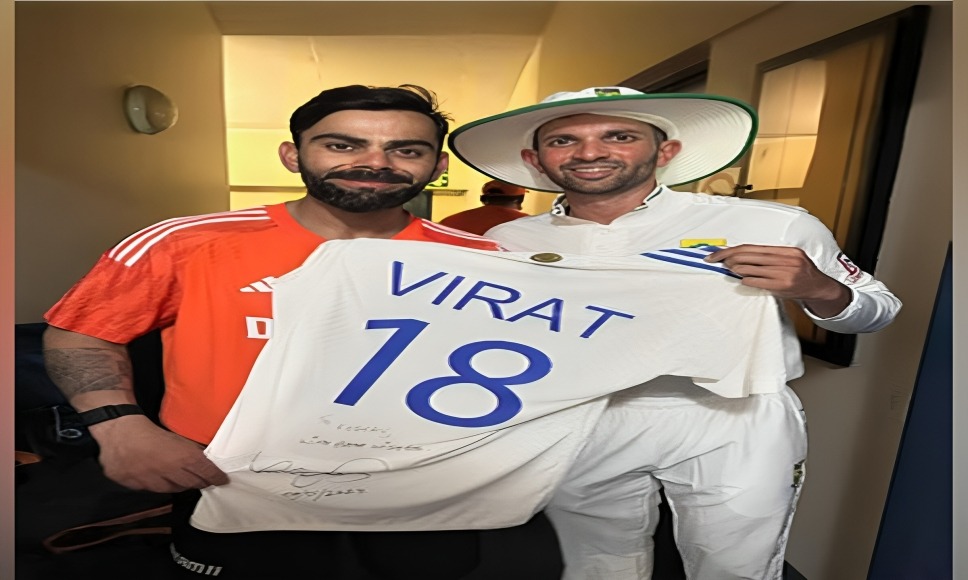 Virat Kohli Gifts Signed Jersey To Keshav Maharaj