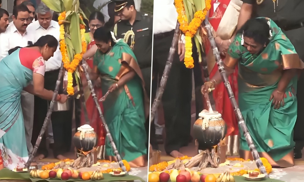 Governor Tamilisai Soundararajan Celebrates ‘Bhogi’ Festival