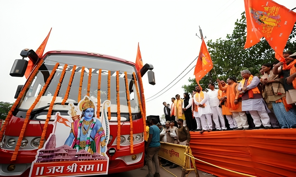 CM Vishnu Deo Sai Flags Off 60 Ram Sevaks From Raipur To Ayodhya