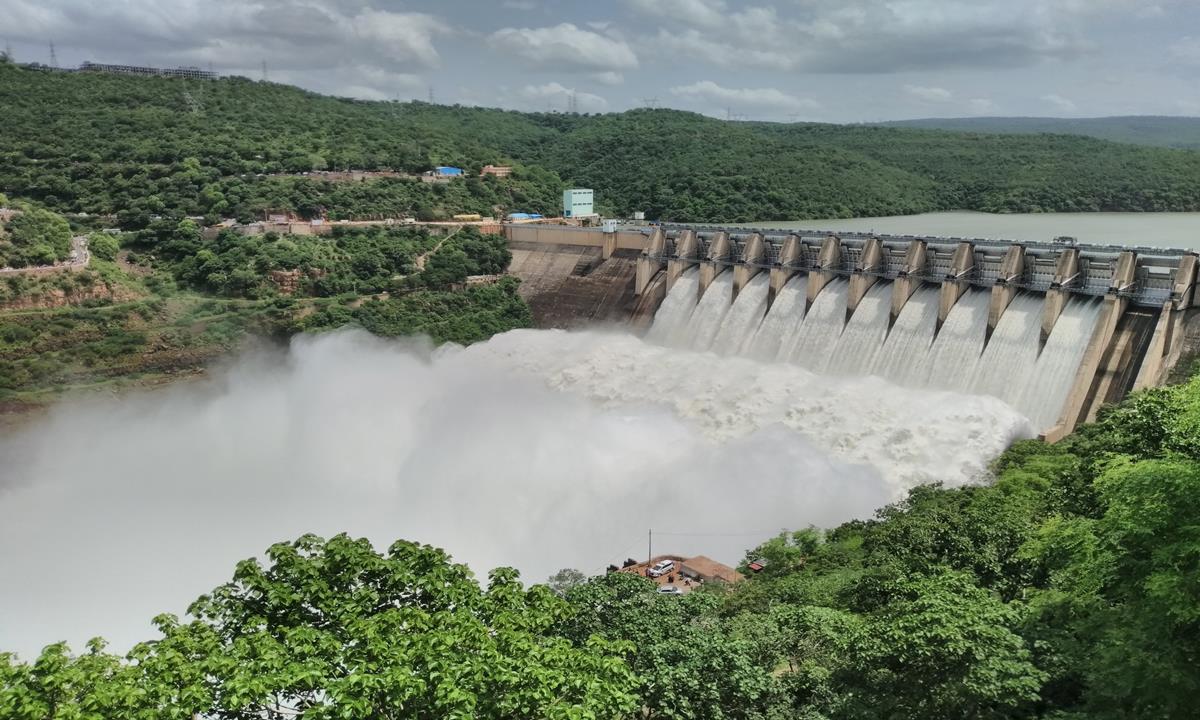 Flood Water Still Continues At Srisailam Dam